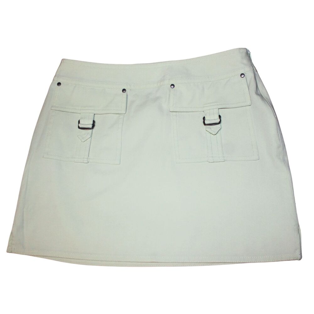 Express Stretch Pocketed Pastel Green Mini Skirt Side Zipper Women Sz 0
